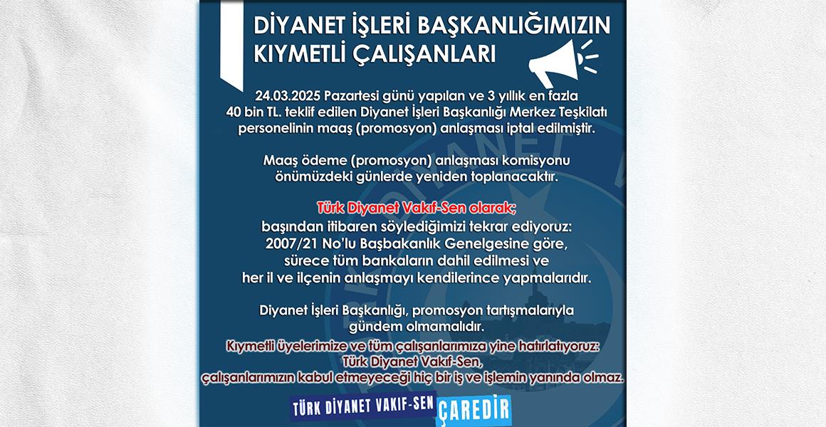 TÜRK DİYANET VAKIF-SEN ÇAREDİR